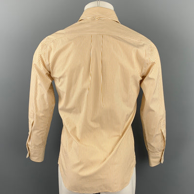 BLACK FLEECE Size XS Gold Stripe Cotton Button Fly Long Sleeve Shirt