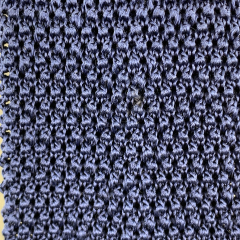 CHARVET Navy Blue Silk Textured Knit Tie