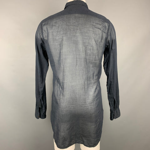 DRIES VAN NOTEN Size S Black Cotton Button Up Long Sleeve Shirt