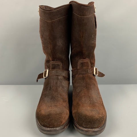 PAUL SMITH Size 9 Brown Leather Pull On Boots