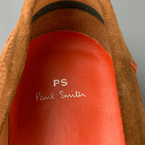 PS by PAUL SMITH Size 12 Tan Suede Contrast Stitch Slip On Teddy Loafers