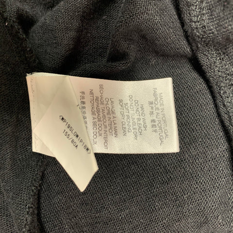 IRO Slowip Size S Black Solid Linen Crew-Neck T-shirt