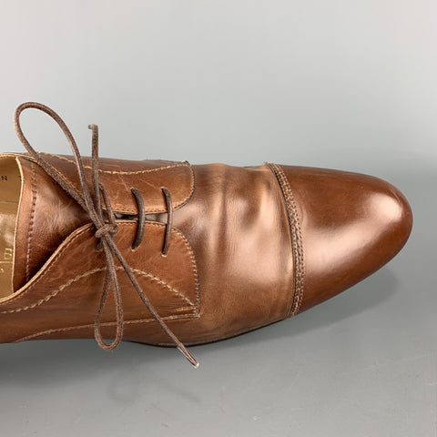GRAVATI by ARTHUR BEREN Size 11 Tan Leather Cap Toe Lace Up