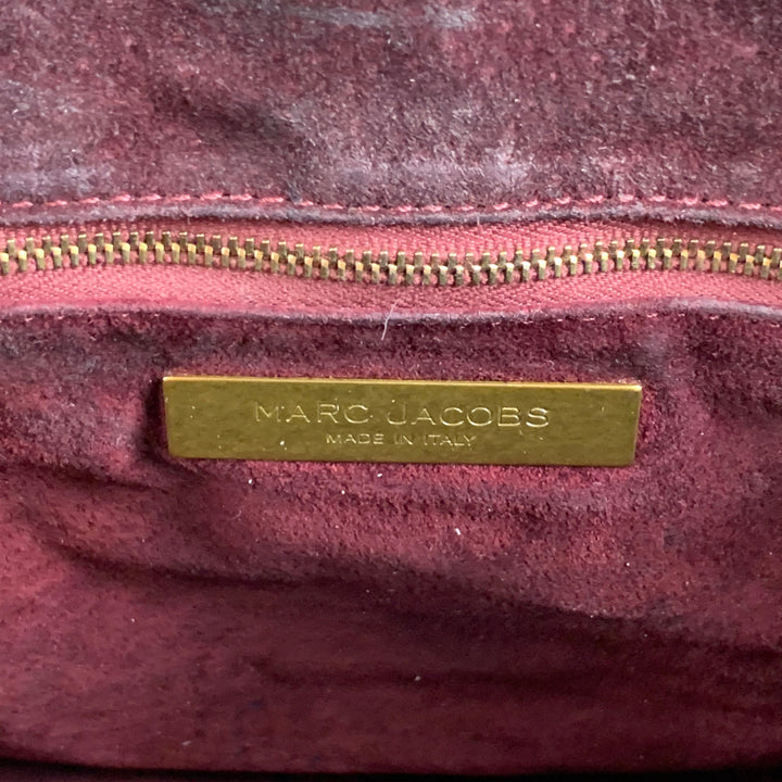 MARC JACOBS Beige Leather Satchel Quilted Stam Handbag