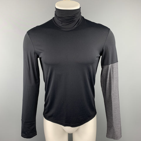 BILL TORNADE Size S Black & Charcoal Color Block Polyamide Pullover