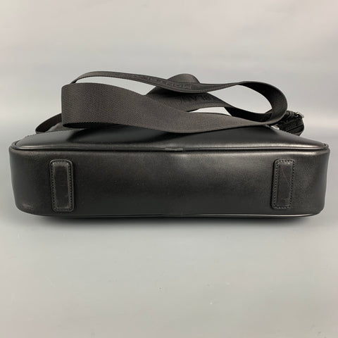 MONT BLANC Black Mixed Materials Canvas Leather Briefcase