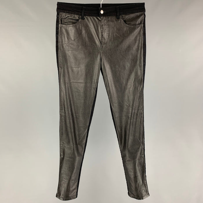 MCQ by ALEXANDER MCQUEEN Size 30 Black Mix Fabric Slim Jeans
