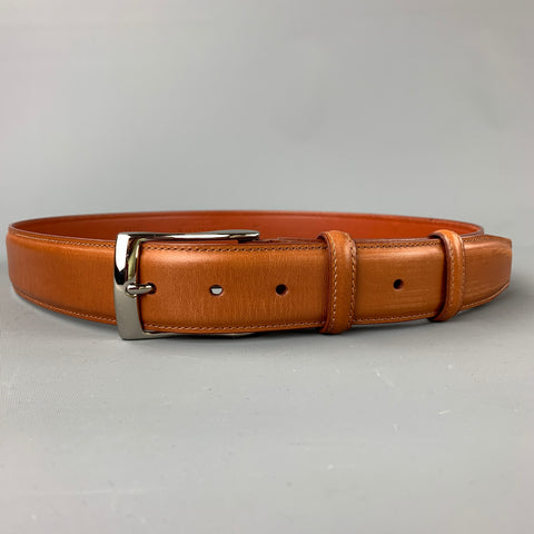 CARMINA Size 36 Tan Leather Belt