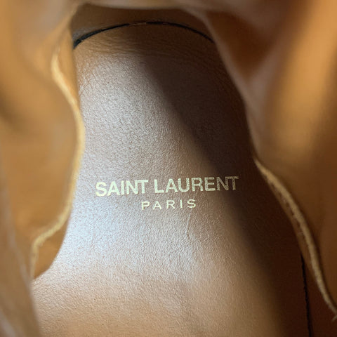 SAINT LAURENT Size 10 Tan Fringe Suede High Top SL/18H Sneakers