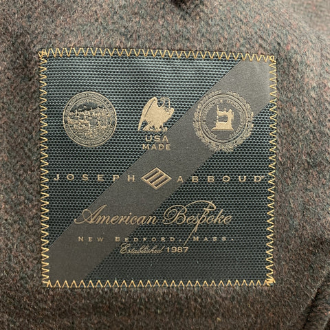 JOSEPH ABBOUD Size 40 Brown Textured Cashmere Notch Lapel Sport Coat