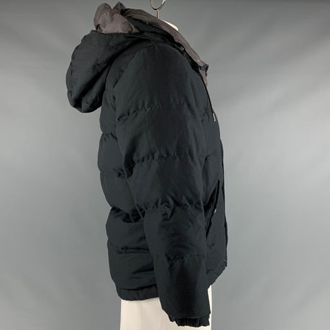 BEAMS Size XL Grey Taupe Mixed Fabrics Polyester Hooded Jacket