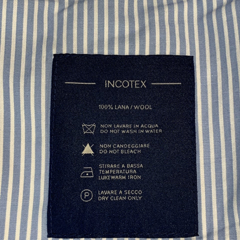 INCOTEX Size 32 Brown Wool Front Tab Cuffed Dress Pants