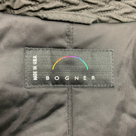 BOGNER Taille 6 Veste en nylon texturé matelassé noir