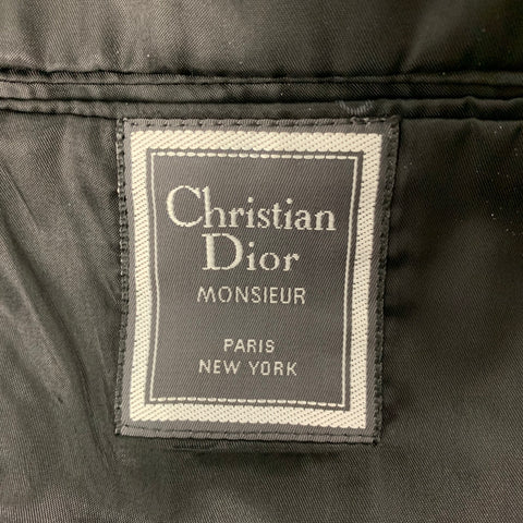 Vintage CHRISTIAN DIOR Size 41 Black Long Virgin Wool Tuxedo Suit
