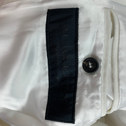BURBERRY PRORSUM Size 40 White Cotton Notch Lapel Sport Coat