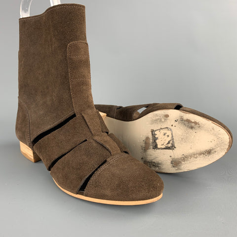 MADRAS Talla 7 Botines desierto de ante con corte marrón