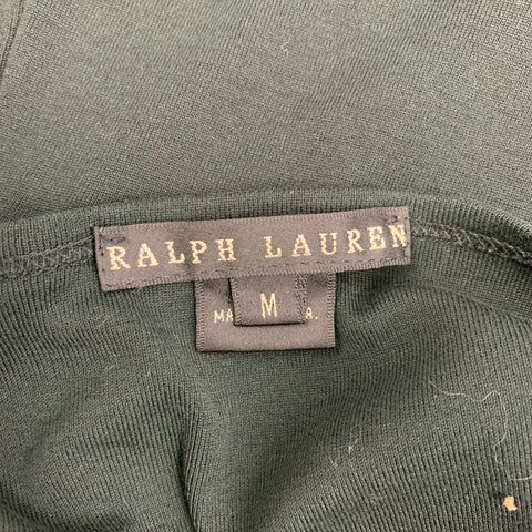 RALPH LAUREN Taille M T-shirt en coton mercerisé graphique noir