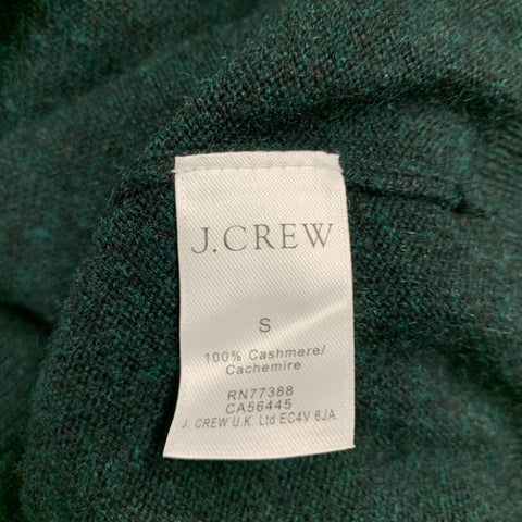 J.CREW Size S Green Heather Cashmere V-Neck Pullover