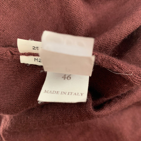BRUNELLO CUCINELLI Size XS Burgundy Cashmere Silk Full Zip Sweater