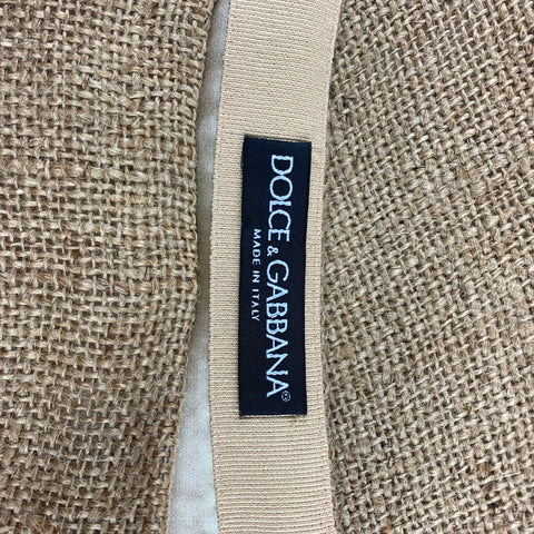 DOLCE & GABBANA 2013 Size 6 / IT 42  Natural Woven Jute A-line Skirt