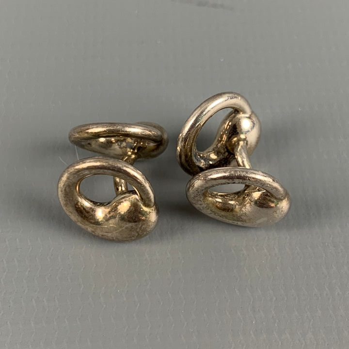 TIFFANY & CO. Silver Eternal Circle Sterling Silver Cuff Links