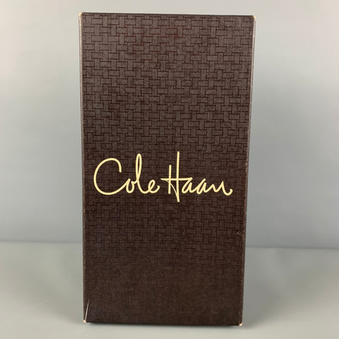 COLE HAAN Talla 6.5 Zapatos planos sin cordones de charol con estampado de piel de serpiente de malla beige