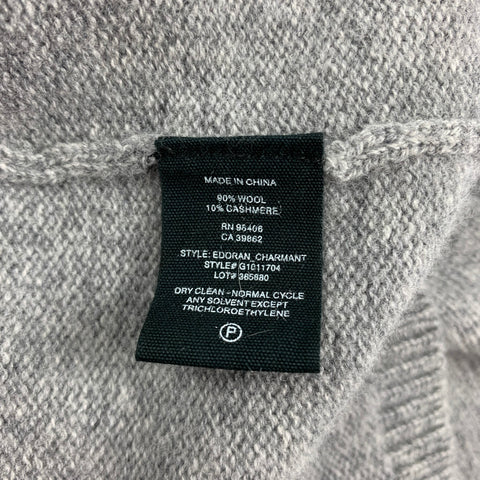 THEORY Size S Grey Heather Wool / Cashmere Hooded Cardigan