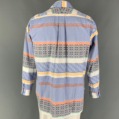 ENGINEERED GARMENTS Size XL Multi-Color Mixed Patterns Cotton Long Sleeve Shirt
