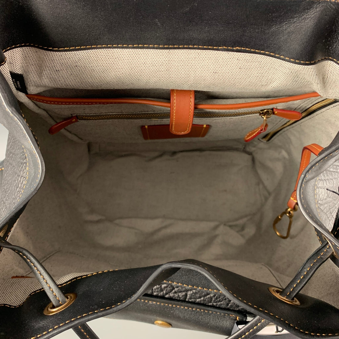 COACH Black Leather Suede Backpack Bags