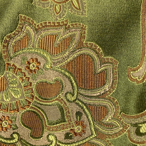 CANALI Green Taupe Paisley Silk Tie