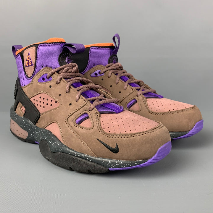 NIKE ACG AIR MOWABB Size 9.5 Brown Purple High Top Sneakers
