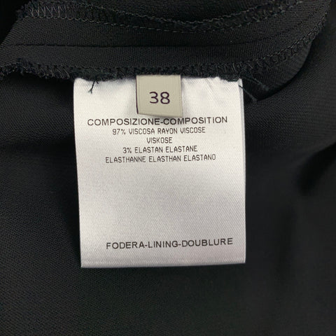 STELLA McCARTNEY Size 2 Black Viscose Pleated V-Neck Dress