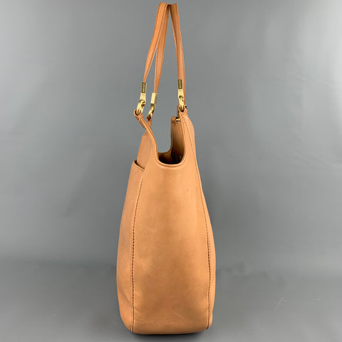 BRAHMIN Beige Leather Tote Handbag