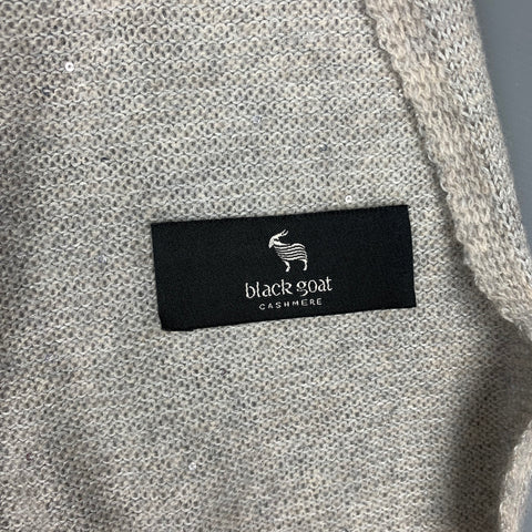 BLACK GOAT Light Gray Sequined Cashmere Scarf