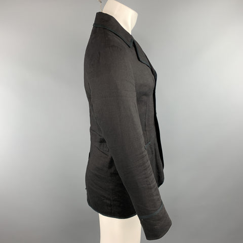 JOHN VARVATOS Taille 34 Veste à double boutonnage en mélange de viscose noire unie