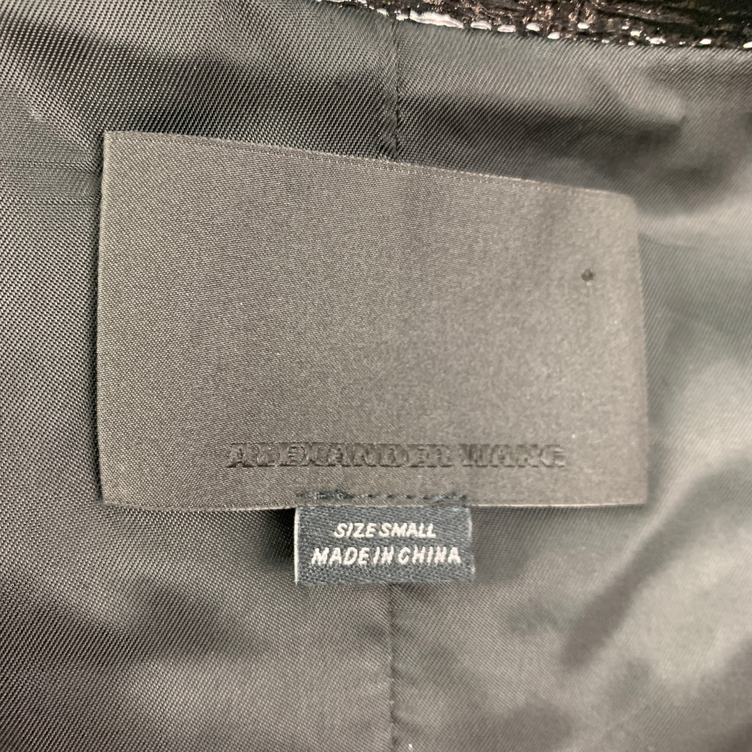 ALEXANDER WANG Size S Black Patent Leather Jacket
