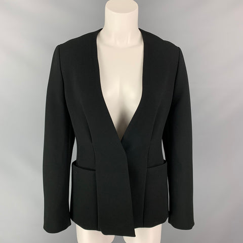 3.1 PHILLIP LIM Size 6 Black Triacetate Blend Jacket