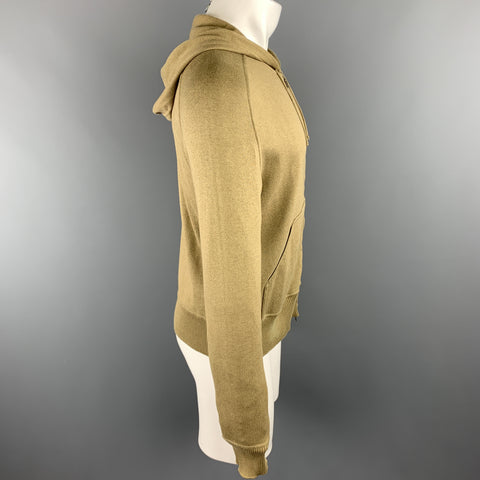 JIL SANDER Size 36 Tan Cotton / Cashmere Zip Up Jacket