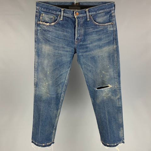 CHIMALA Taille 31 Indigo Wash Selvedge Denim Zip Fly Jeans