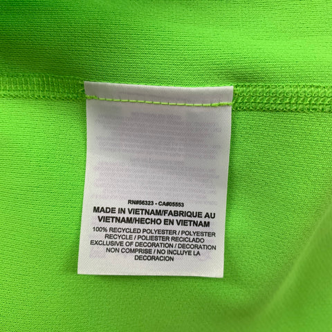 Camiseta NIKE Dri-Fit con cuello redondo y poliéster verde talla XL