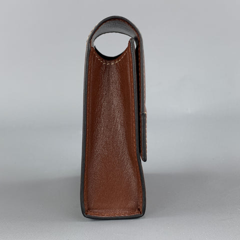 GOLDPFEIL Tan Brown Leather Magnetic Flap Case