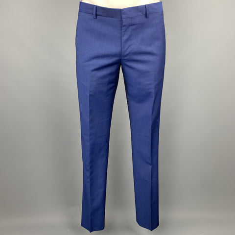PAUL SMITH The Kensington Size 40 Regular Royal Blue Wool / Mohair Suit