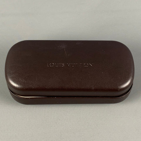 LOUIS VUITTON Gold Tone Wood Grain Metal Sunglasses