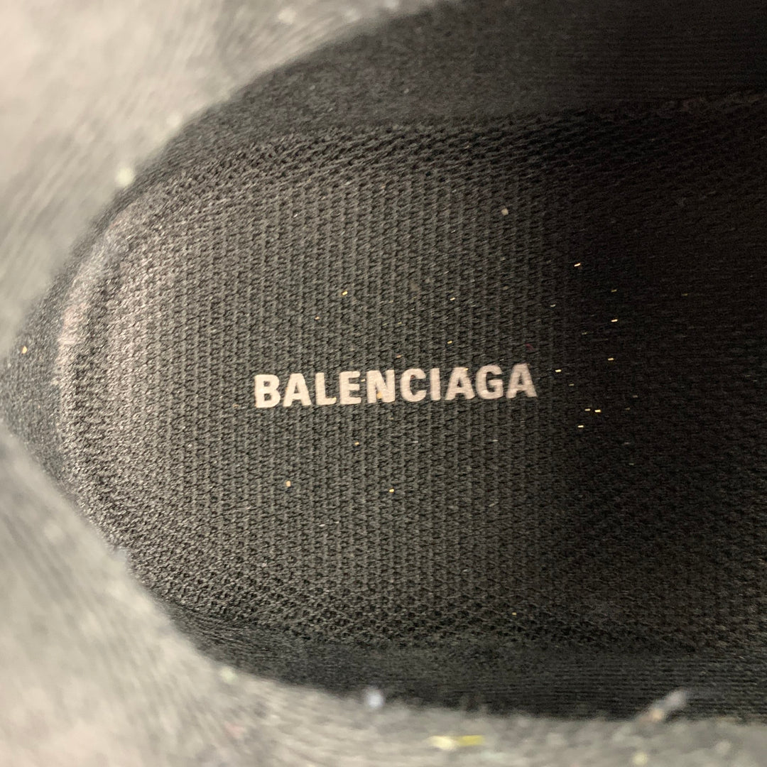 BALENCIAGA Taille 10 Baskets basses en caoutchouc noir