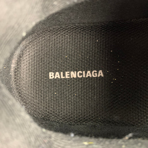 BALENCIAGA Size 10 Black Rubber Low Top Track Sneakers