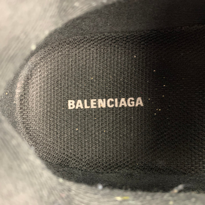 BALENCIAGA Taille 10 Baskets basses en caoutchouc noir