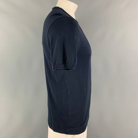 DOLCE & GABBANA Size M Navy Cotton Crew-Neck T-shirt