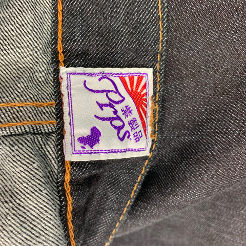 PRPS Taille 26 Jean droit à braguette boutonnée en coton indigo 