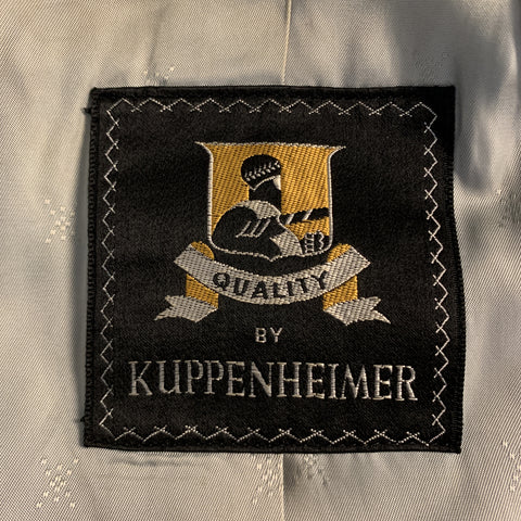 Vintage KUPPENHEIMER Size S Black Wool Peak Lapel Long Coat