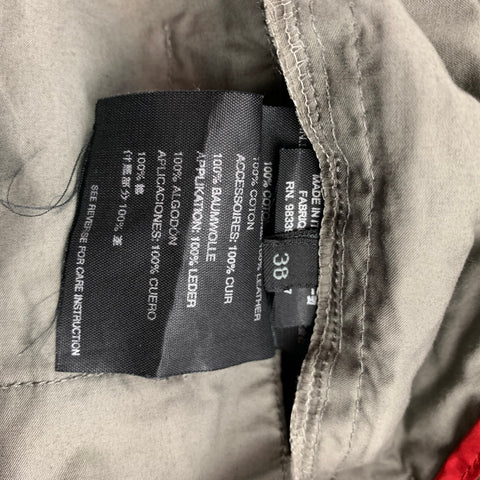 PRADA Talla 2 Pantalones casuales ajustables de algodón verde oliva
